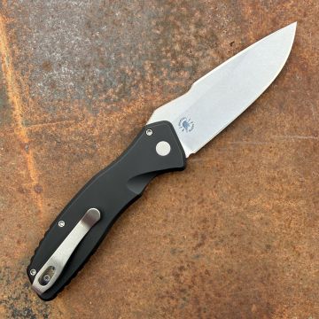Pro-Tech Pallas Auto + Spartan Blades - Black AL - Clip Point SW CPM MagnaCut Blade
